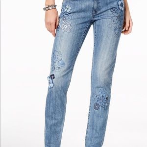 MICHAEL MICHAEL KORS EMBROIDERED JEANS SIZE 14